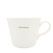 Keith Brymer Jones - Word Range - Standard Ceramic White Mug - old skool - 350ml - Gift Boxed