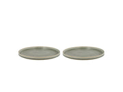 Lunch plate Fjord 20.5 cm 2 pcs Green Porcelain
