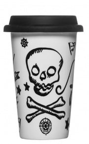 Sagaform Tattoo travel mug with silicone lid | Hype Design London