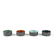 Mini bowl set 7.5 cm black/dark 4 pcs