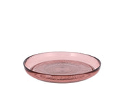 Glass plate Kusintha 18 cm Pink