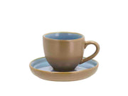 Espresso with saucer Wood 7 cl Wood/Ocean