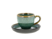 Espresso with saucer 7 cl Green/Black