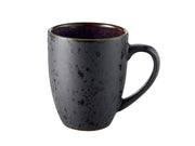 Mug 30cl w.handle black/D.blue