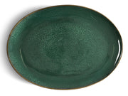 Dish oval 45x34cm Black/Green