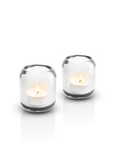 2 Acorn tealight holder Clear