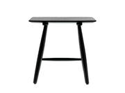 Stool Bast 46.5x28x45 cm Black Solid oak