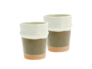Mug Evig 0.35 liter 2 pcs Brown/Cream Porcelain