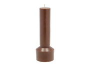 Pillar candle Hvils D7 x 20 cm Brown Paraffin/Stearin