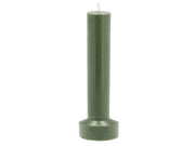 Pillar candle Hvils D8 x 23 cm Dark Green Paraffin/Stearin