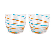Water glass Styles 20 cl 2 pcs Blue/Amber Glass