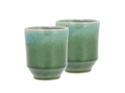 Mug Allure 0.18 liter 2 pcs Green/Blue Stoneware