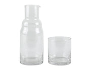 Water Bottle w. Glass Clear 0.8l